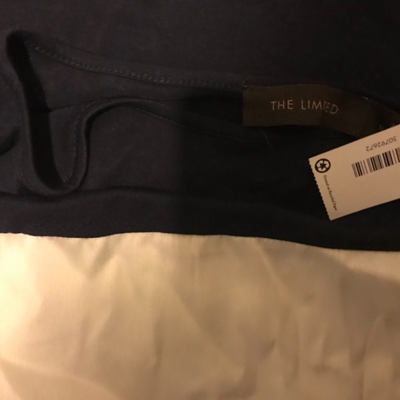 The limited Navy Blue & White 3/4 Sleeve New with Tags Blouse - Picture 8 of 14